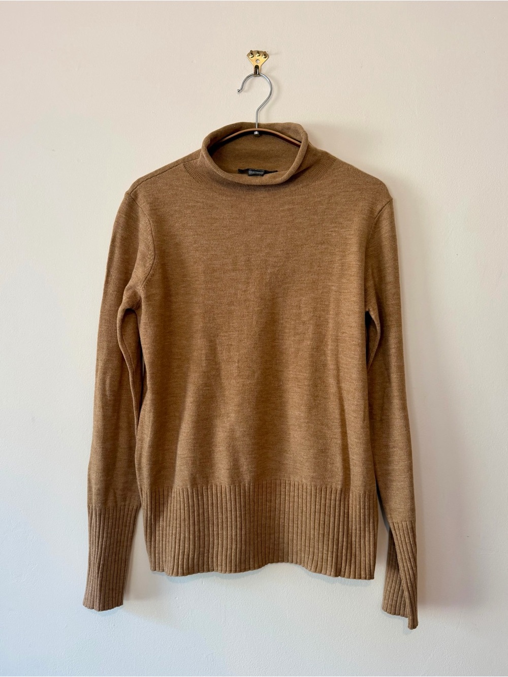 French Connection Women’s Camel Cowl Turtleneck Sweater